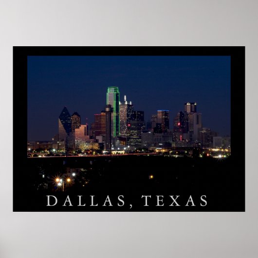 Poster Skyline de Dallas (Devant)