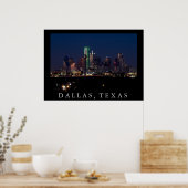 Poster Skyline de Dallas (Cuisine)