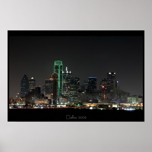 Poster Skyline de Dallas (Devant)
