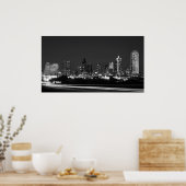 Poster skyline de dallas la nuit (Cuisine)