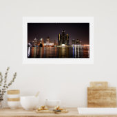 Poster Skyline de Détroit (Cuisine)