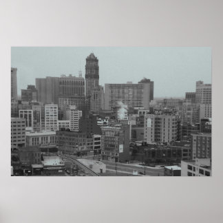 Poster skyline de detroit