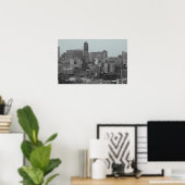 Poster skyline de detroit (Bureau à domicile)