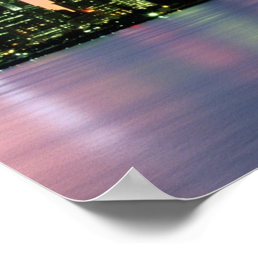 Poster Skyline de Détroit à Dusk 2 (Coin)