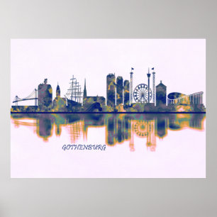 Poster Skyline de Göteborg