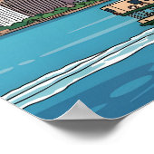 Poster Skyline de Hong Kong (Coin)