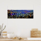 Poster Skyline de Hong Kong (Cuisine)