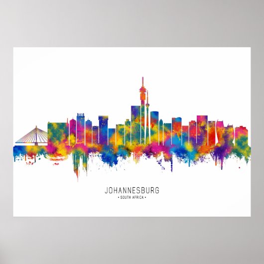 Poster Skyline de Johannesbourg (Devant)