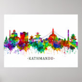 Poster Skyline de Katmandou (Devant)