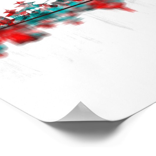 Poster Skyline de Katmandou (Coin)