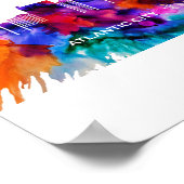 Poster Skyline de la ville d'Atlantique (Coin)