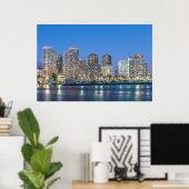 Poster Skyline de la ville de Waikiki (Bureau à domicile)