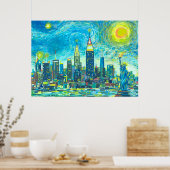 Poster Skyline de Manhattan (Cuisine)