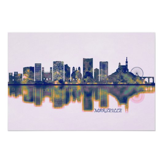 Poster Skyline de Marseille (Devant)