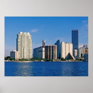 Poster Skyline de Miami, Floride