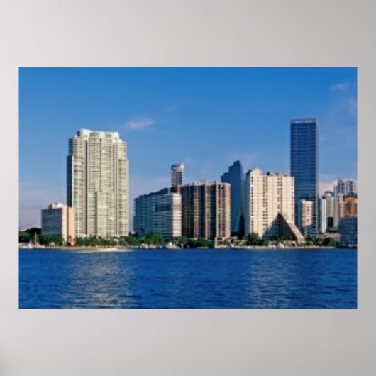 Poster Skyline de Miami, Floride (Devant)