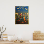 Poster Skyline de Montréal (Cuisine)