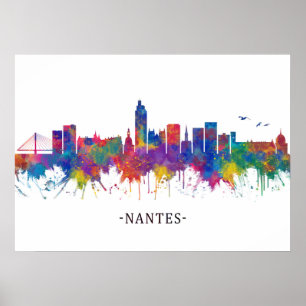 Poster Skyline de Nantes France