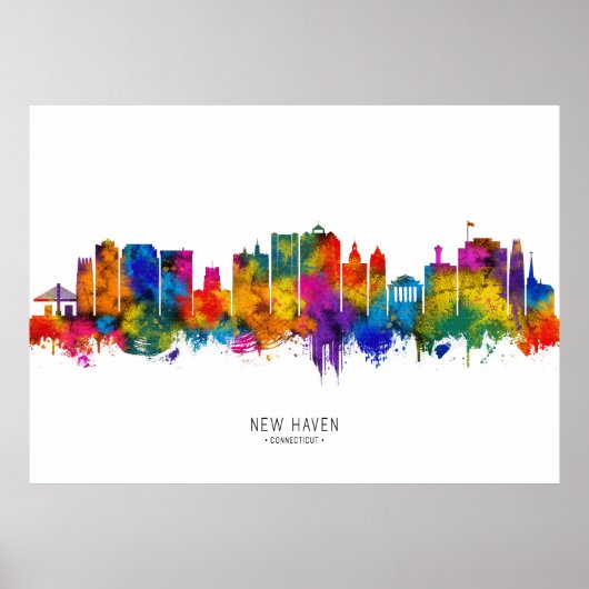 Poster Skyline de New Haven (Devant)