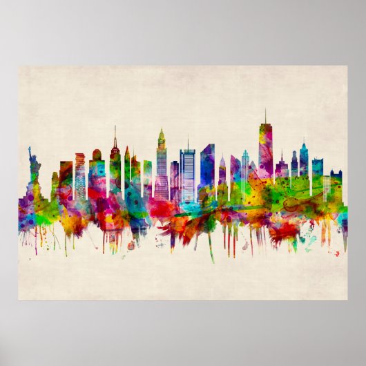 Poster Skyline de New York (Devant)