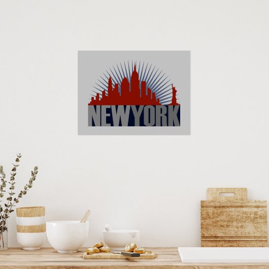 Poster Skyline de New York (Cuisine)