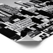 Poster Skyline de New York en noir et blanc (Coin)