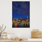 Poster Skyline de nuit Auckland (Cuisine)