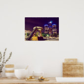 Poster Skyline de nuit de Détroit (Cuisine)