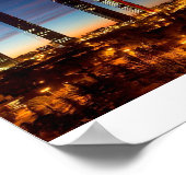 Poster Skyline de nuit Madrid (Coin)