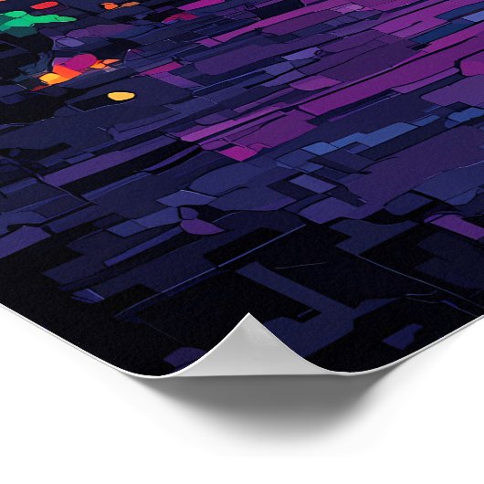 Poster Skyline de Rio de Janeiro - Art brésilien (Coin)