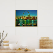 Poster Skyline de Saint-Louis Missouri (Cuisine)