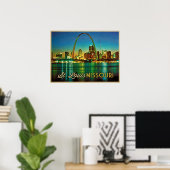Poster Skyline de Saint-Louis Missouri (Bureau à domicile)