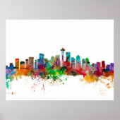 Poster Skyline de Seattle (Devant)