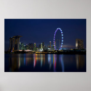 Poster Skyline De Singapour