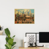 Poster Skyline de Singapour (Bureau à domicile)