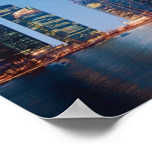 Poster Skyline de Singapour (Coin)