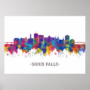 Poster Skyline de Sioux Falls