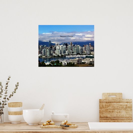 Poster Skyline de Vancouver, Canada (Cuisine)