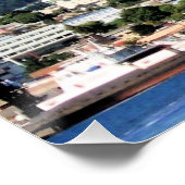 Poster skyline de Vancouver, étiqueté, (Coin)