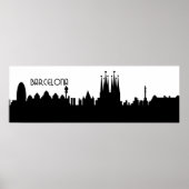 Poster skyline deco de barcelone (Devant)