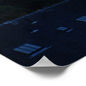 Poster Skyline d'Édimbourg à la tombée de la nuit (Coin)