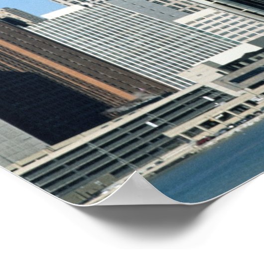 Poster Skyline Détroit 4 (Coin)