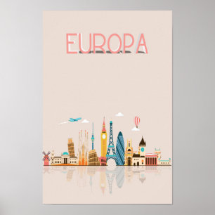 Poster Skyline d'Europe