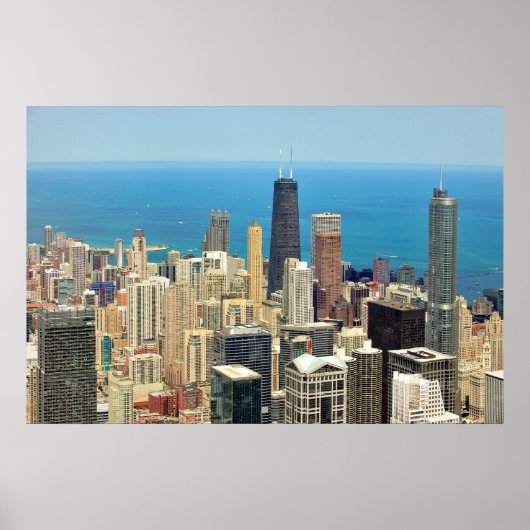 Poster Skyline du centre-ville de Chicago (Devant)