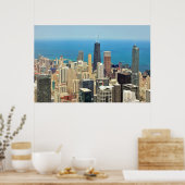 Poster Skyline du centre-ville de Chicago (Cuisine)