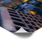 Poster Skyline du centre-ville de Chicago à la tombée de  (Coin)