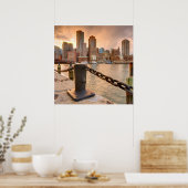 Poster Skyline du quartier financier de Boston (Cuisine)
