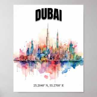 Poster Skyline Dubaï