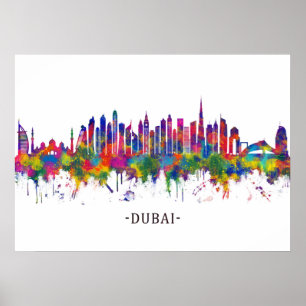 Poster Skyline Dubai UAE