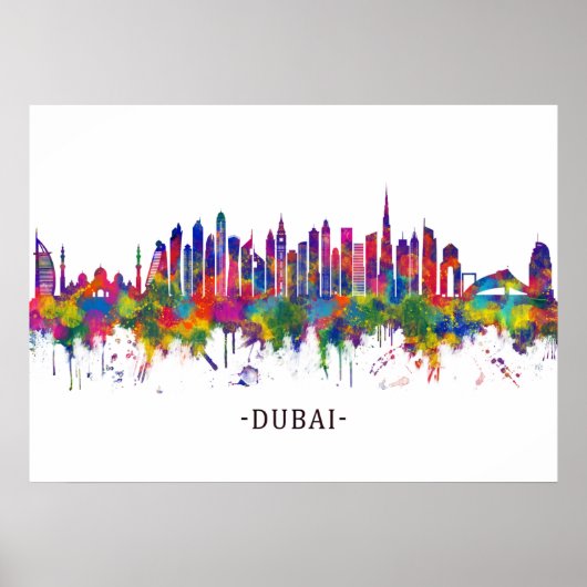 Poster Skyline Dubai UAE (Devant)